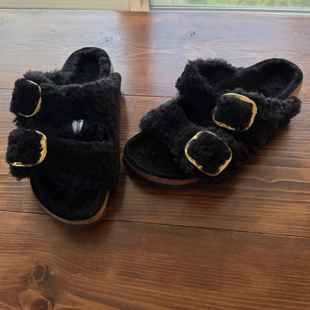 Birkenstock 38 Arizona Big Buckle Shearling
